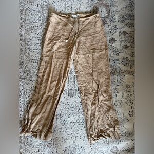 Zara Tan Linen Pants